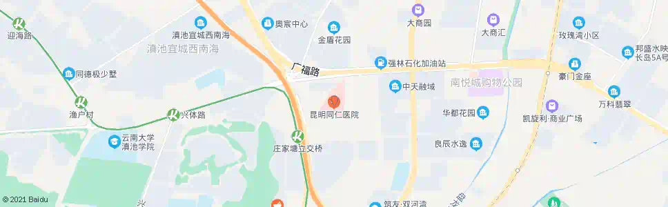 昆明昆明同仁医院(广福路)_公交站地图_昆明公交_妙搜公交查询2025