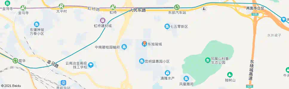 昆明东旭骏城小区_公交站地图_昆明公交_妙搜公交查询2025