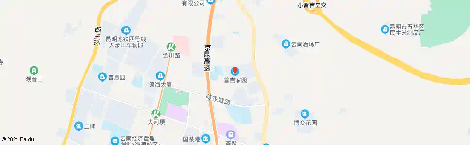昆明普吉家园(小屯路)_公交站地图_昆明公交_妙搜公交查询2025