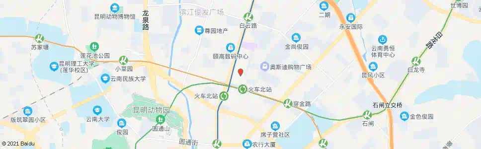 昆明北京路口联盟路_公交站地图_昆明公交_妙搜公交查询2025