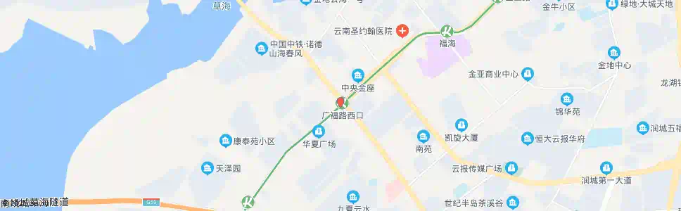 昆明广福路口_公交站地图_昆明公交_妙搜公交查询2025