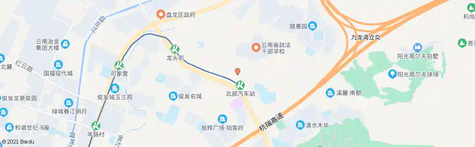 昆明北部汽车站_公交站地图_昆明公交_妙搜公交查询2025