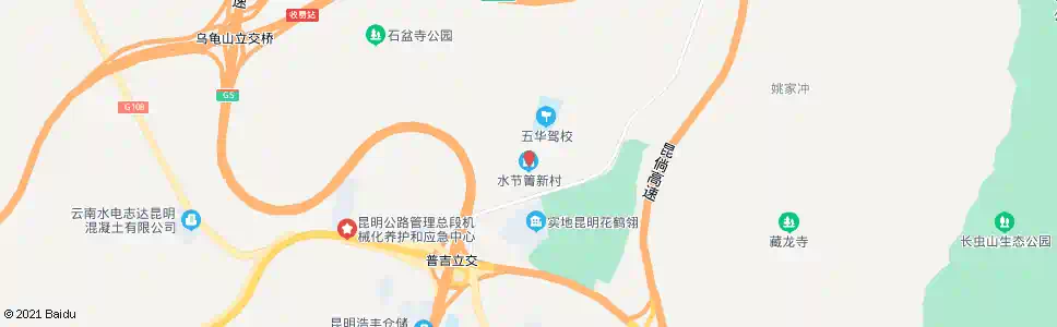 昆明水洁箐新村_公交站地图_昆明公交_妙搜公交查询2025