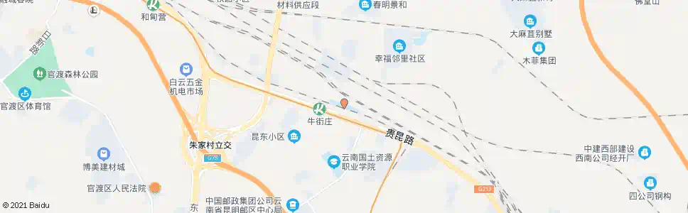 昆明牛街庄村_公交站地图_昆明公交_妙搜公交查询2025