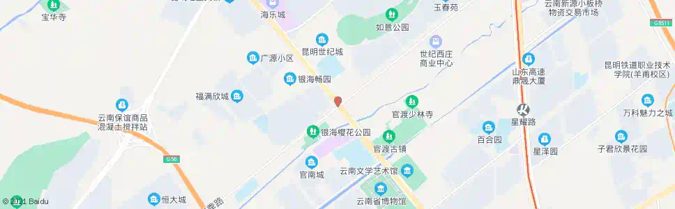 昆明宝象河(广福路)_公交站地图_昆明公交_妙搜公交查询2025