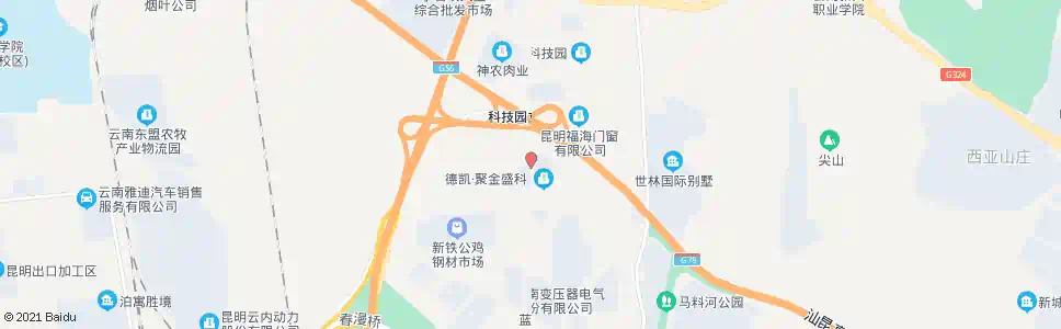 昆明凌源路口拓翔路_公交站地图_昆明公交_妙搜公交查询2025