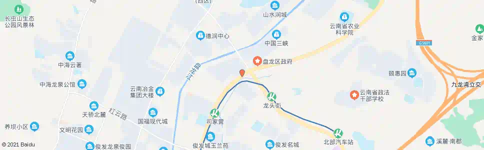 昆明北京路口沣源路_公交站地图_昆明公交_妙搜公交查询2025