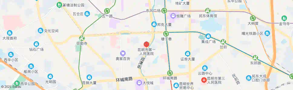 昆明巡津街(市人民医院)_公交站地图_昆明公交_妙搜公交查询2025