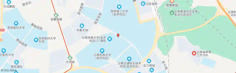 昆明云南民族大学2号门_公交站地图_昆明公交_妙搜公交查询2025