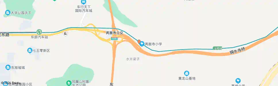 昆明两面寺村_公交站地图_昆明公交_妙搜公交查询2025