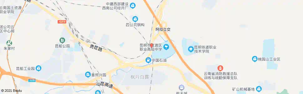 昆明大石坝_公交站地图_昆明公交_妙搜公交查询2025