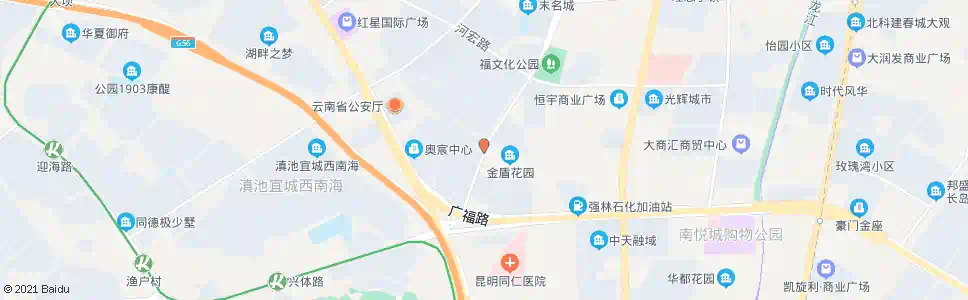 昆明海盛路口前福路_公交站地图_昆明公交_妙搜公交查询2025