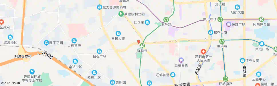 昆明弥勒寺(西坝路)_公交站地图_昆明公交_妙搜公交查询2025