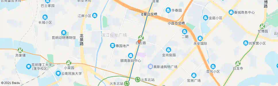 昆明白云路口北京路_公交站地图_昆明公交_妙搜公交查询2025