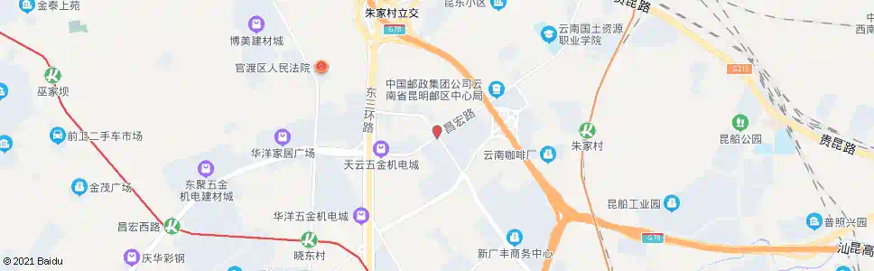 昆明昆岭路口昌宏路_公交站地图_昆明公交_妙搜公交查询2025