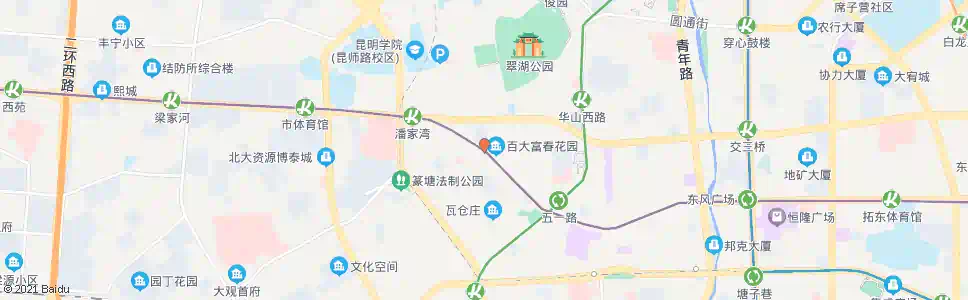 昆明小西门(东风西路)_公交站地图_昆明公交_妙搜公交查询2025