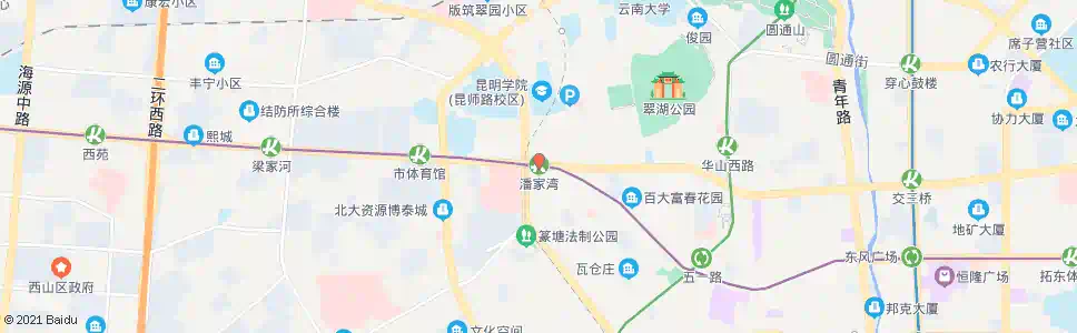 昆明潘家湾(人民西路)_公交站地图_昆明公交_妙搜公交查询2025