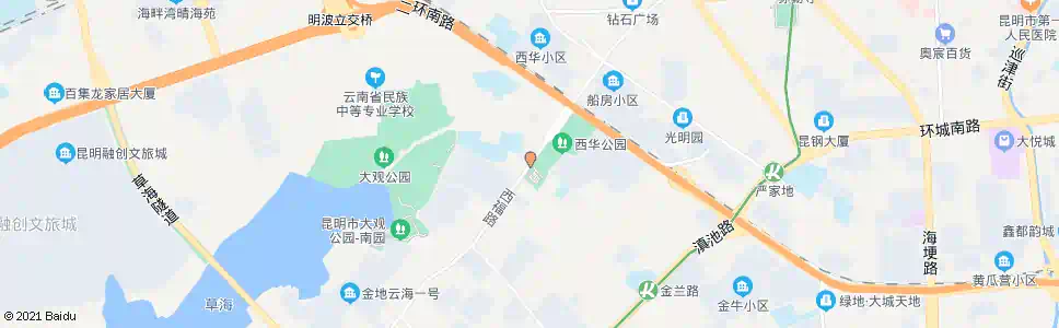 昆明西华园(西福路)_公交站地图_昆明公交_妙搜公交查询2025