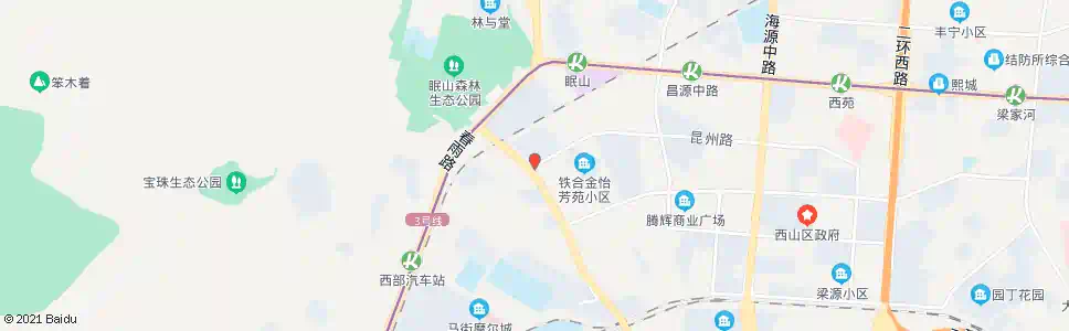 昆明华苑路口昆州路_公交站地图_昆明公交_妙搜公交查询2025