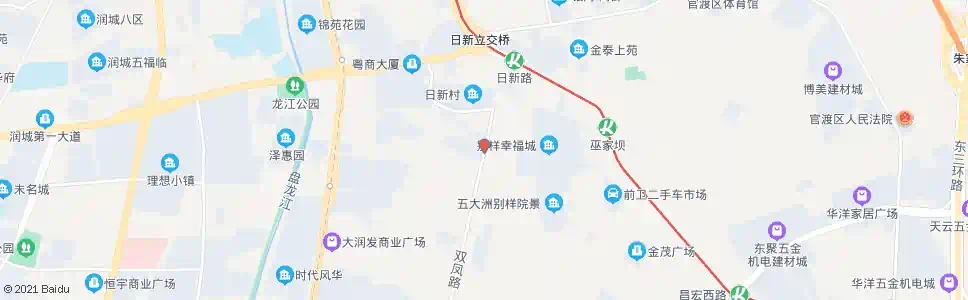 昆明双凤路北_公交站地图_昆明公交_妙搜公交查询2025