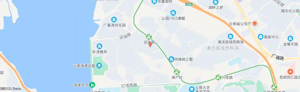 昆明滇池旅游度假区管委会(滇池路)_公交站地图_昆明公交_妙搜公交查询2025