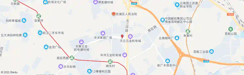 昆明彩云北路口(昌宏西路)_公交站地图_昆明公交_妙搜公交查询2025