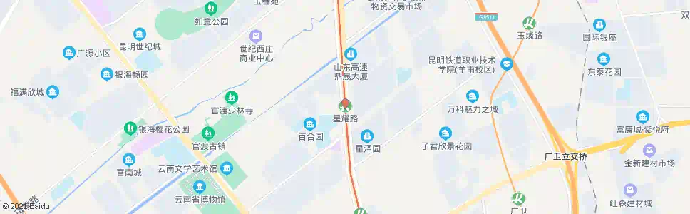 昆明星耀路站_公交站地图_昆明公交_妙搜公交查询2025