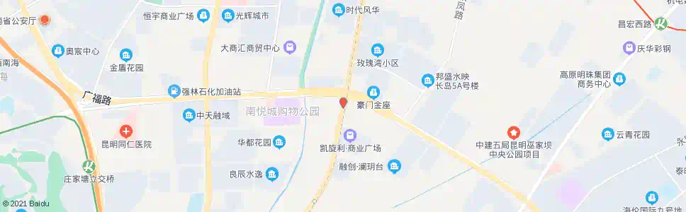 昆明广福路口福保路_公交站地图_昆明公交_妙搜公交查询2025