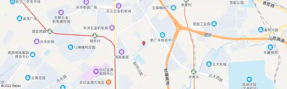 昆明新嘉源茶酒市场_公交站地图_昆明公交_妙搜公交查询2025