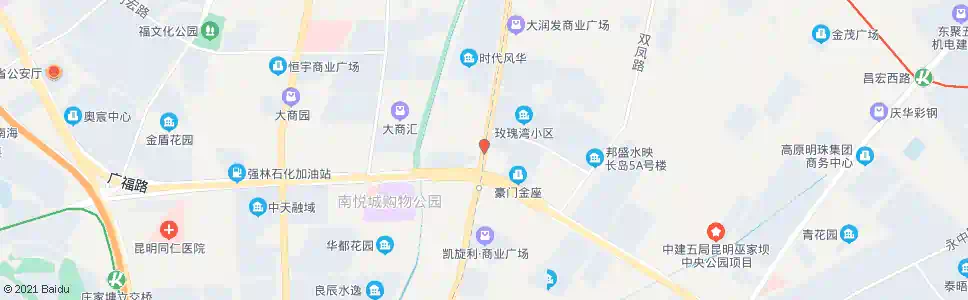 昆明广福路口官南大道_公交站地图_昆明公交_妙搜公交查询2025