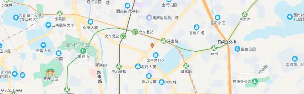 昆明席子营社区_公交站地图_昆明公交_妙搜公交查询2025