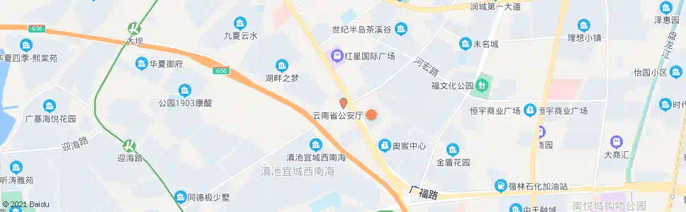 昆明广福路口前卫西路_公交站地图_昆明公交_妙搜公交查询2025