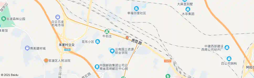 昆明昌宏路口贵昆路_公交站地图_昆明公交_妙搜公交查询2025