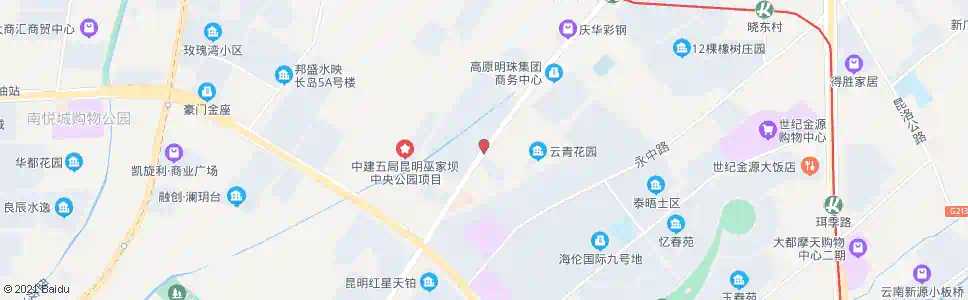 昆明王家村(昌宏西路)_公交站地图_昆明公交_妙搜公交查询2025