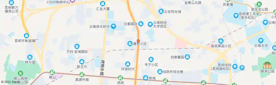 昆明省社科联_公交站地图_昆明公交_妙搜公交查询2025