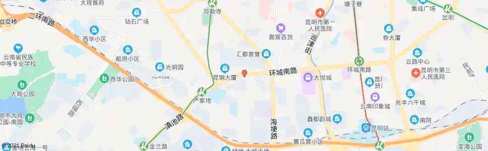 昆明华昌路口环城南路_公交站地图_昆明公交_妙搜公交查询2025