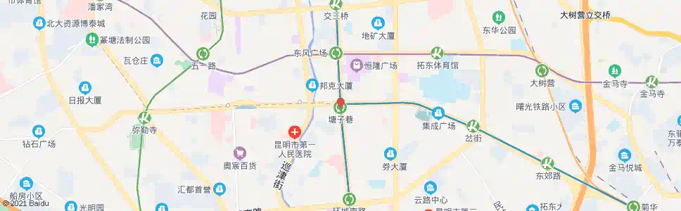 昆明塘子巷(地铁塘子巷站)_公交站地图_昆明公交_妙搜公交查询2025