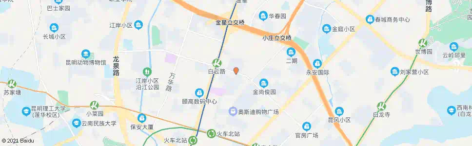 昆明王旗云(白云路)_公交站地图_昆明公交_妙搜公交查询2025