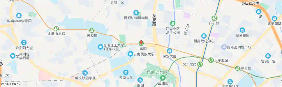 昆明小菜园_公交站地图_昆明公交_妙搜公交查询2025