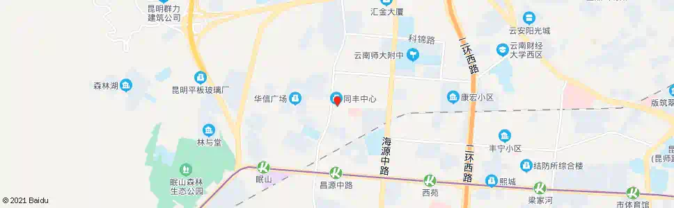 昆明昌源中路口科光路_公交站地图_昆明公交_妙搜公交查询2025