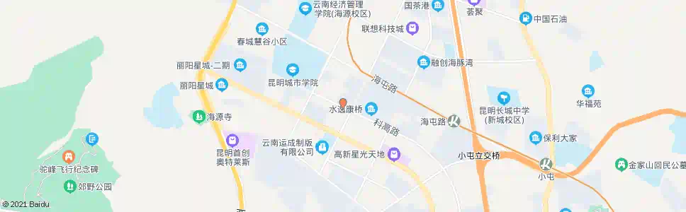 昆明科开路口科高路_公交站地图_昆明公交_妙搜公交查询2025