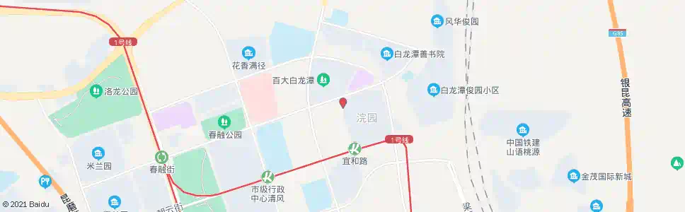 昆明白龙潭浣园2号门_公交站地图_昆明公交_妙搜公交查询2025