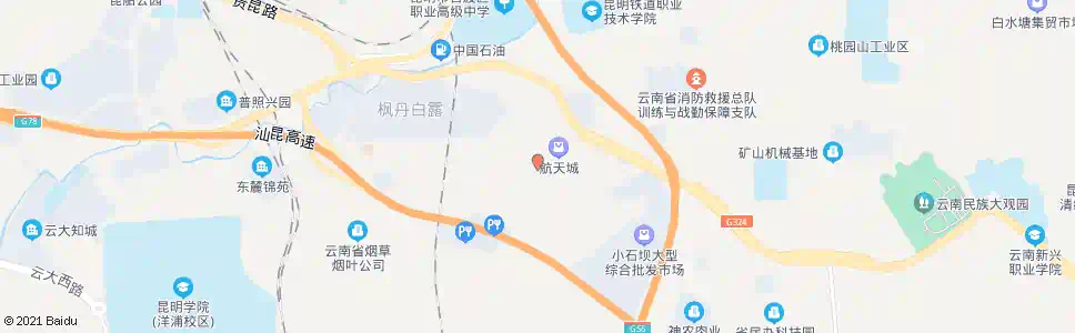 昆明航天城_公交站地图_昆明公交_妙搜公交查询2025