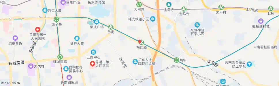 昆明菊花村_公交站地图_昆明公交_妙搜公交查询2025