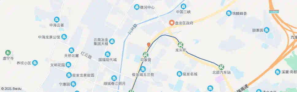 昆明昆十中(北京路)_公交站地图_昆明公交_妙搜公交查询2025