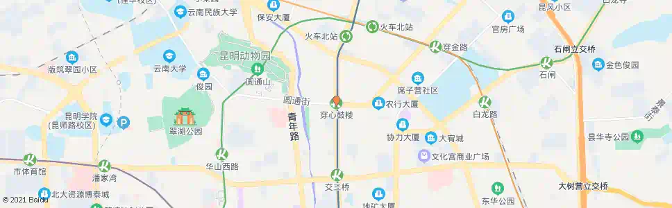 昆明穿心鼓楼站_公交站地图_昆明公交_妙搜公交查询2025