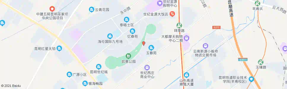 昆明玉舂苑3号门_公交站地图_昆明公交_妙搜公交查询2025