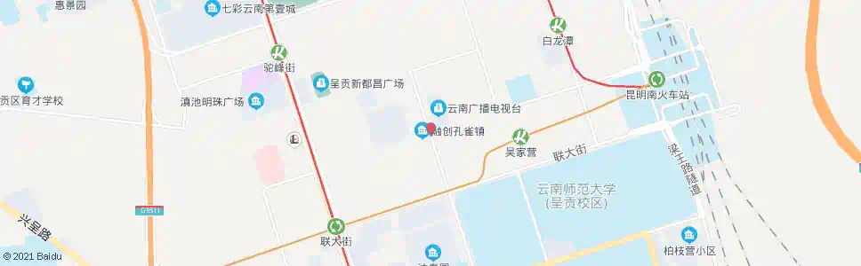 昆明祥园街口春融东路_公交站地图_昆明公交_妙搜公交查询2025