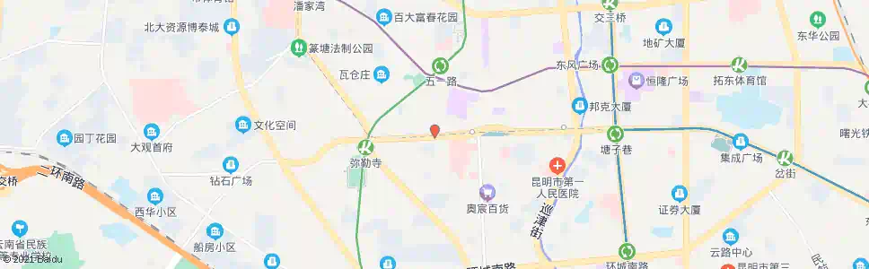 昆明靖国路口金碧路_公交站地图_昆明公交_妙搜公交查询2025