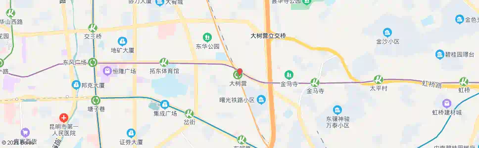 昆明大树营后营_公交站地图_昆明公交_妙搜公交查询2025